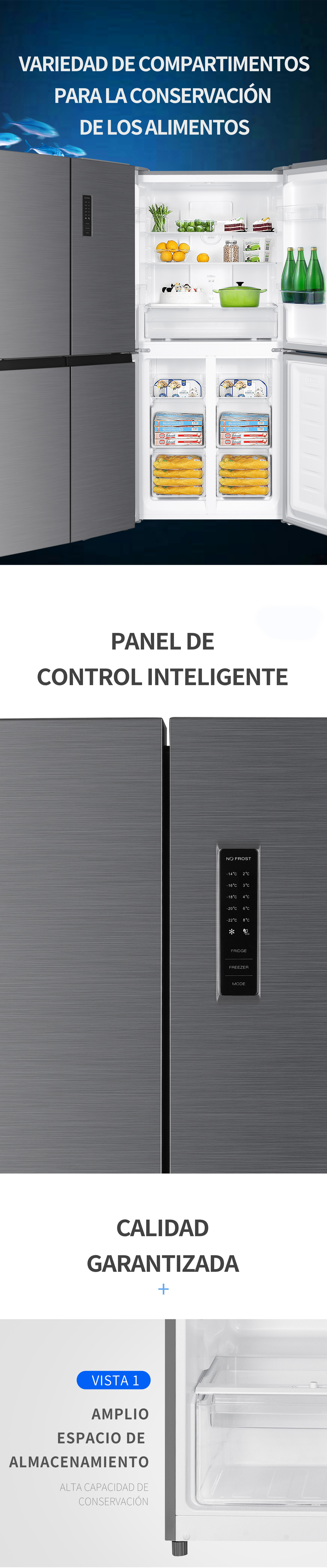 Refrigerador Inverter 12cu.ft (337L) 4 puertas HRF-AM48 - especificaciones generales parte 2